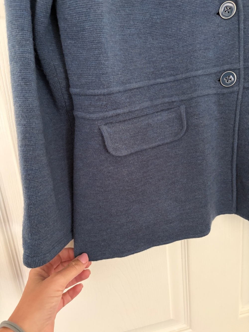 Talbots Blue Knit Blazer Jacket - Picture 3 of 9
